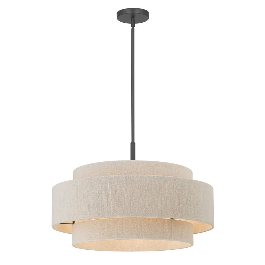 Millennium Lighting Helbert 5 Light Pendant, Matte Black - 208105-MB