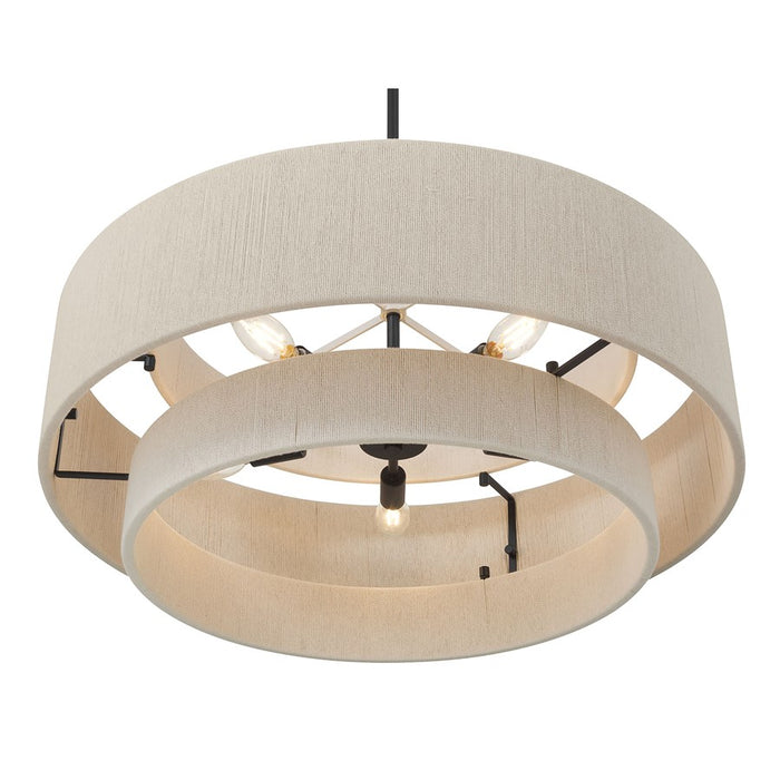Millennium Lighting Helbert 5 Light Pendant, Matte Black