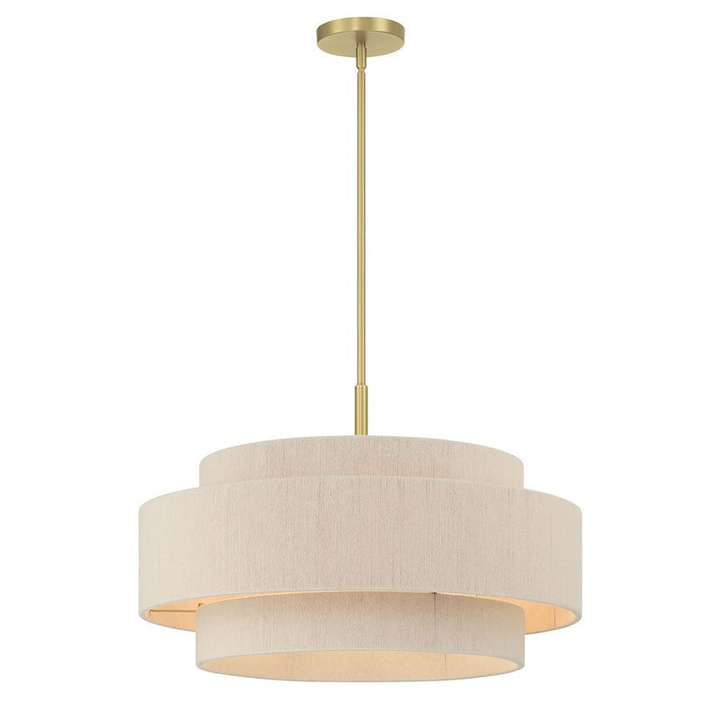Millennium Lighting Helbert 5 Light Pendant, Vintage Brass - 208105-VB