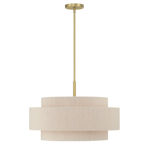 Millennium Lighting Helbert 5 Light Pendant, Vintage Brass