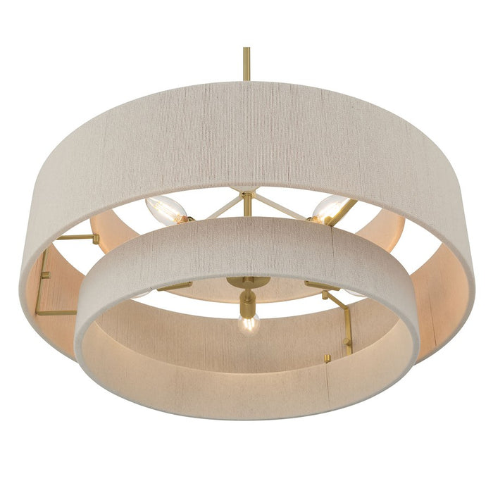 Millennium Lighting Helbert 5 Light Pendant, Vintage Brass