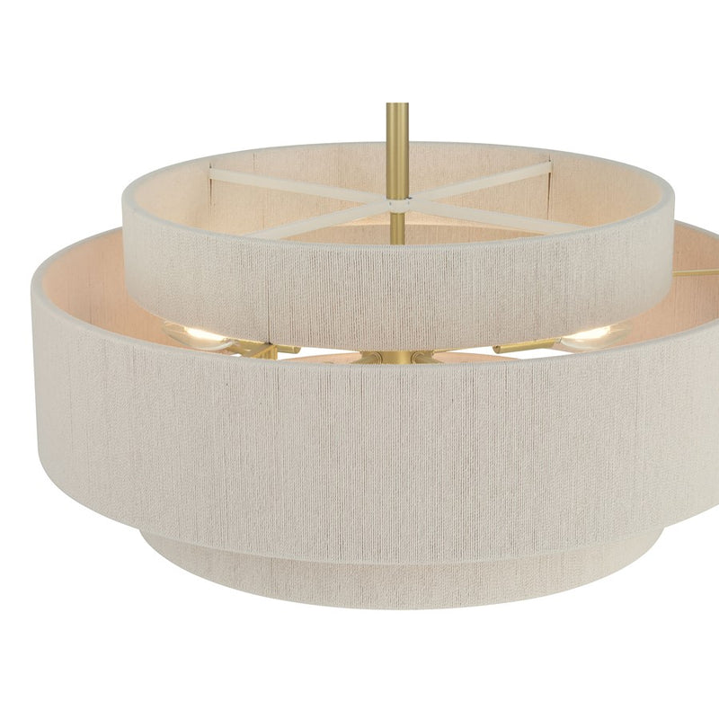 Millennium Lighting Helbert 5 Light Pendant, Vintage Brass