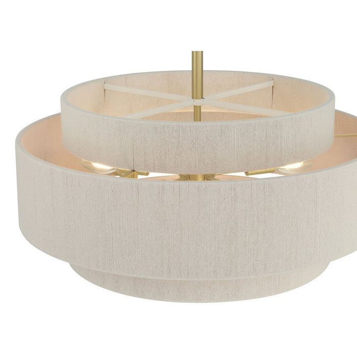 Millennium Lighting Helbert 5 Light Pendant, Vintage Brass