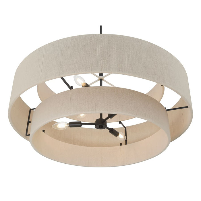 Millennium Lighting Helbert 6 Light Pendant, Matte Black
