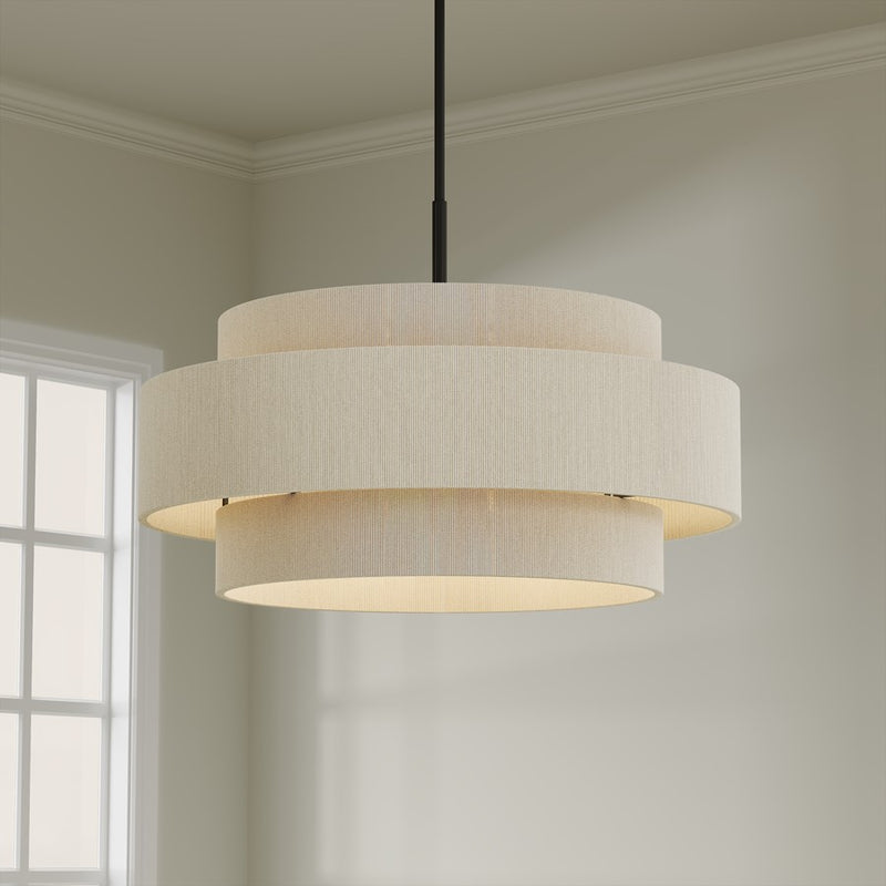 Millennium Lighting Helbert 6 Light Pendant, Matte Black