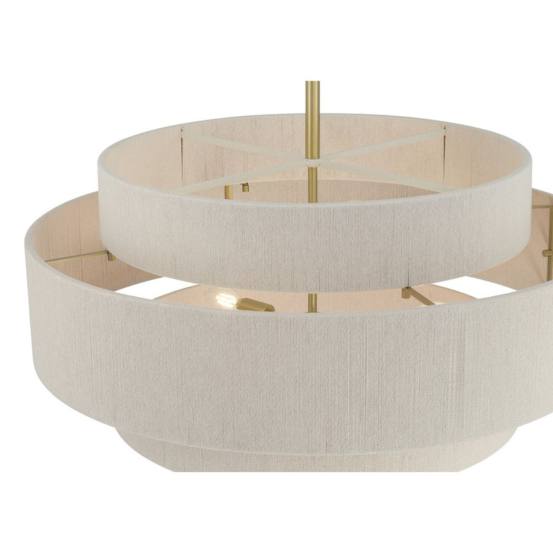 Millennium Lighting Helbert 6 Light Pendant, Vintage Brass