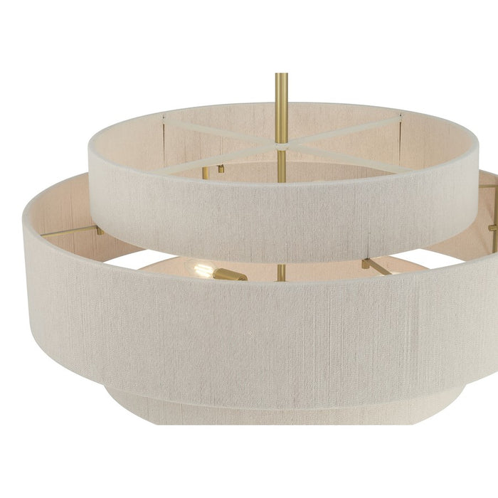 Millennium Lighting Helbert 6 Light Pendant, Vintage Brass