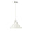 Millennium Lighting Artistan 1Lt Pendant, Nickel/White/Steel - 20901-PN-MW