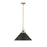 Millennium Lighting Artistan 1Lt Pendant, Brass/Black/Steel - 20901-VB-MB