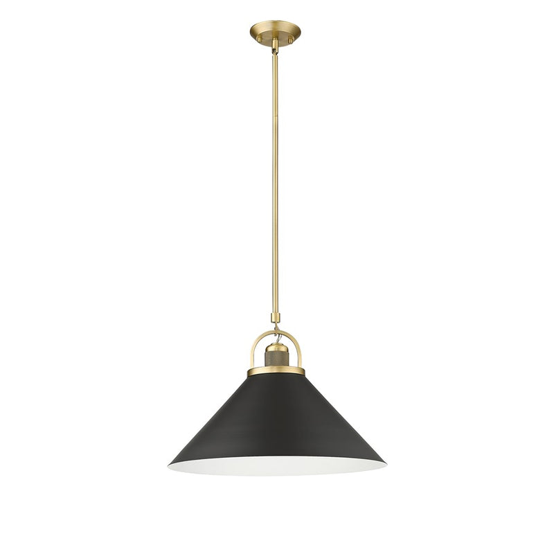 Millennium Lighting Artistan 1Lt Pendant, Brass/Black/Steel