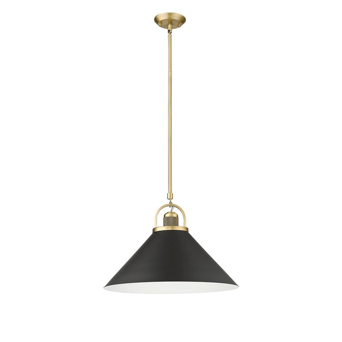 Millennium Lighting Artistan 1Lt Pendant, Brass/Black/Steel