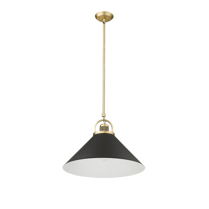 Millennium Lighting Artistan 1Lt Pendant, Brass/Black/Steel