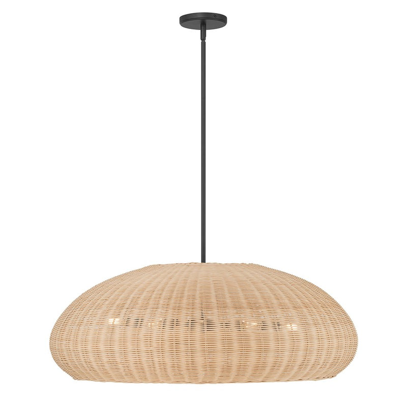Millennium Lighting Natora 6 Light Pendant, Matte Black