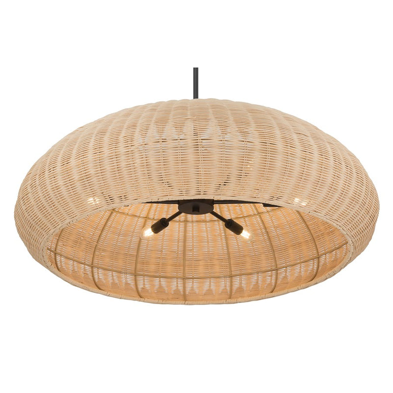 Millennium Lighting Natora 6 Light Pendant, Matte Black