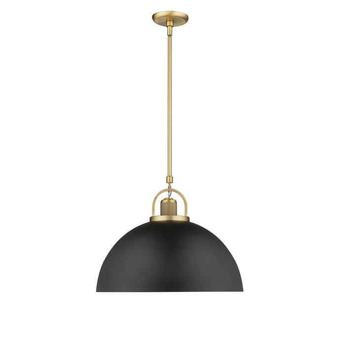 Millennium Lighting Artistan 1Lt Pendant, Vintage Brass/Black - 20991-VB-MB
