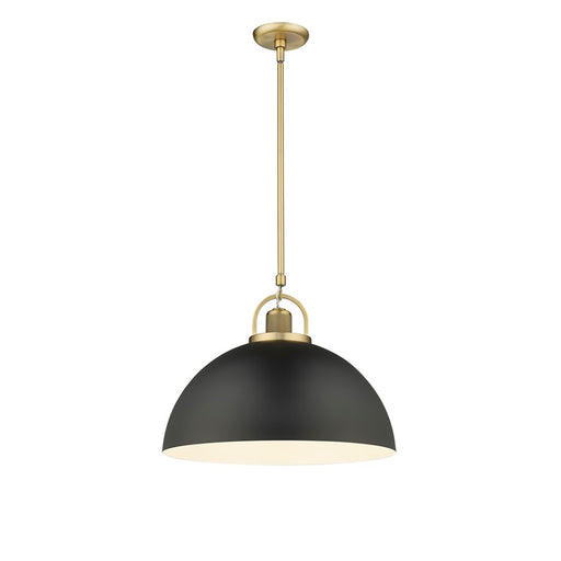 Millennium Lighting Artistan 1Lt Pendant, Vintage Brass/Black