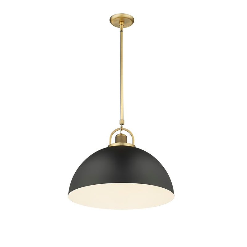 Millennium Lighting Artistan 1Lt Pendant, Vintage Brass/Black