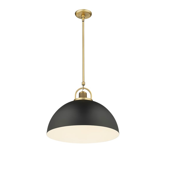 Millennium Lighting Artistan 1Lt Pendant, Vintage Brass/Black
