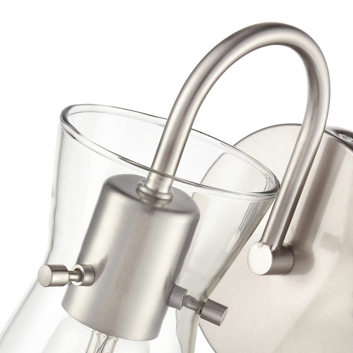 Millennium Lighting Camellia 1Lt 5" Wall Sconce, Brushed Nickel/Clear