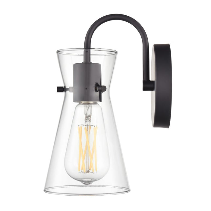 Millennium Lighting Camellia 1Lt 5" Wall Sconce, Black/Clear