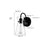 Millennium Lighting Camellia 1Lt 5" Wall Sconce, Black/Clear