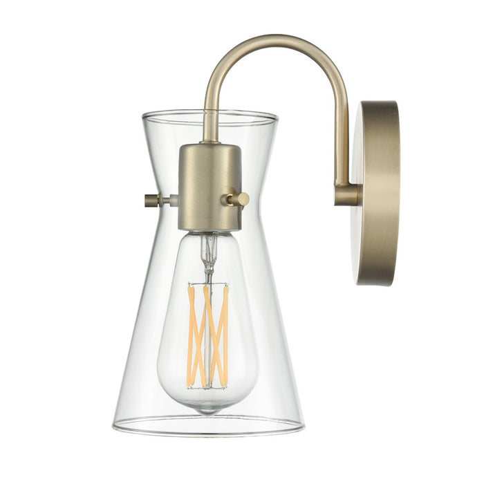 Millennium Lighting Camellia 1Lt 5" Wall Sconce, Modern Gold/Clear