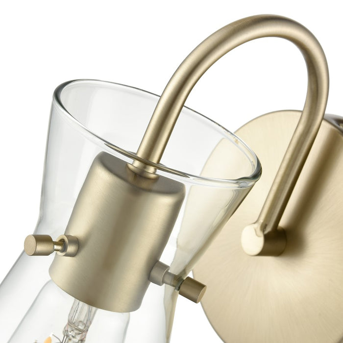 Millennium Lighting Camellia 1Lt 5" Wall Sconce, Modern Gold/Clear