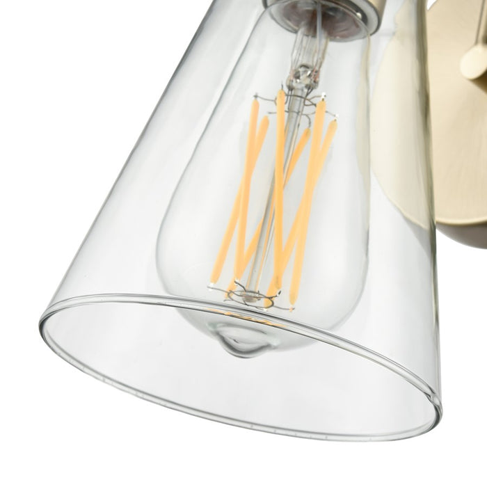 Millennium Lighting Camellia 1Lt 5" Wall Sconce, Modern Gold/Clear