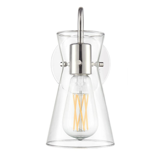 Millennium Lighting Camellia 1Lt 5" Wall Sconce, Nickel/Clear