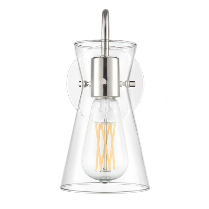 Millennium Lighting Camellia 1Lt 5" Wall Sconce, Nickel/Clear