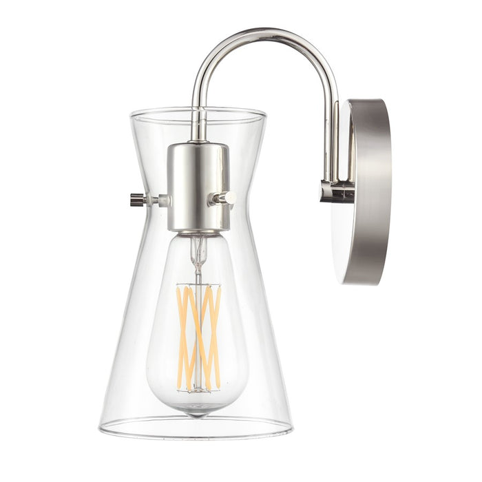 Millennium Lighting Camellia 1Lt 5" Wall Sconce, Nickel/Clear