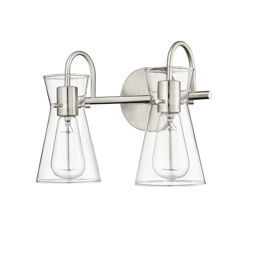 Millennium Lighting Camellia 2Lt Vanity, Brushed Nickel/Clear