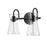 Millennium Lighting Camellia 2Lt Vanity, Black/Clear