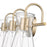 Millennium Lighting Camellia 3Lt Vanity, Modern Gold/Clear