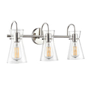 Millennium Lighting Camellia 3Lt 22" Vanity, Polished Nickel/Clear - 21003-PN