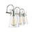 Millennium Lighting Camellia 3Lt 22" Vanity, Polished Nickel/Clear