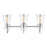 Millennium Lighting Camellia 3Lt 22" Vanity, Polished Nickel/Clear
