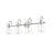 Millennium Lighting Camellia 4Lt Vanity, Brushed Nickel/Clear