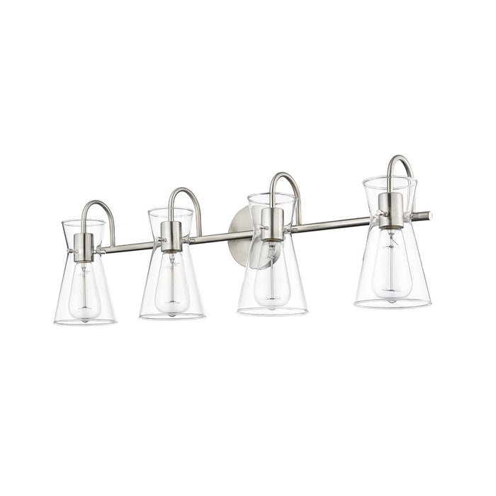Millennium Lighting Camellia 4Lt Vanity, Brushed Nickel/Clear
