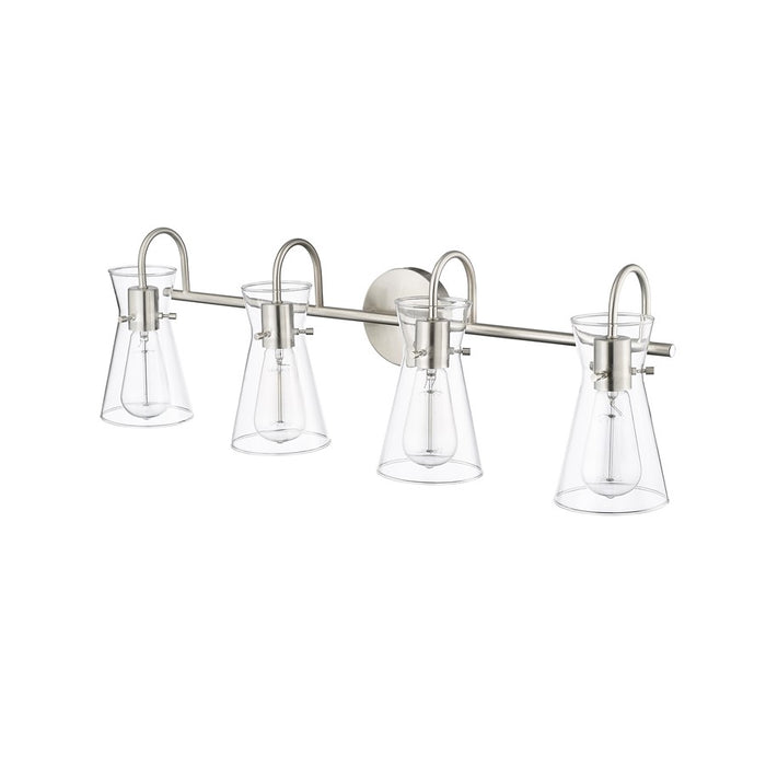 Millennium Lighting Camellia 4Lt Vanity, Brushed Nickel/Clear