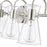 Millennium Lighting Camellia 4Lt Vanity, Brushed Nickel/Clear