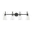 Millennium Lighting Camellia 4Lt Vanity, Black/Clear - 21004-MB