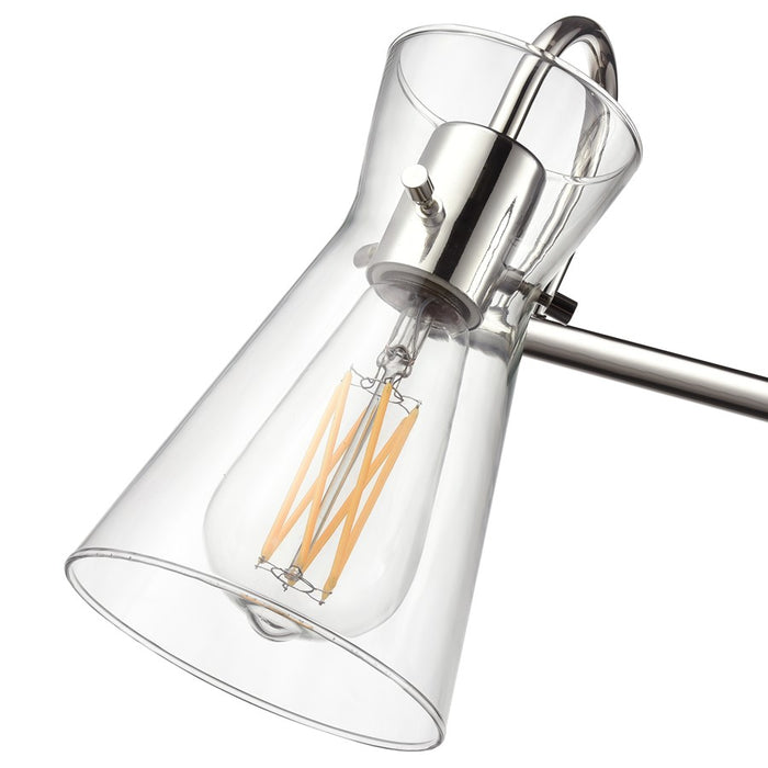 Millennium Lighting Camellia 4Lt 31" Vanity, Polished Nickel/Clear