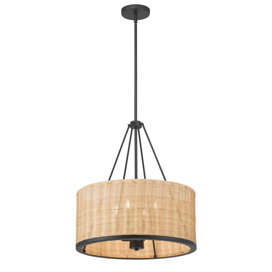 Millennium Lighting Namiro 4 Light Pendant, Matte Black - 210104-MB