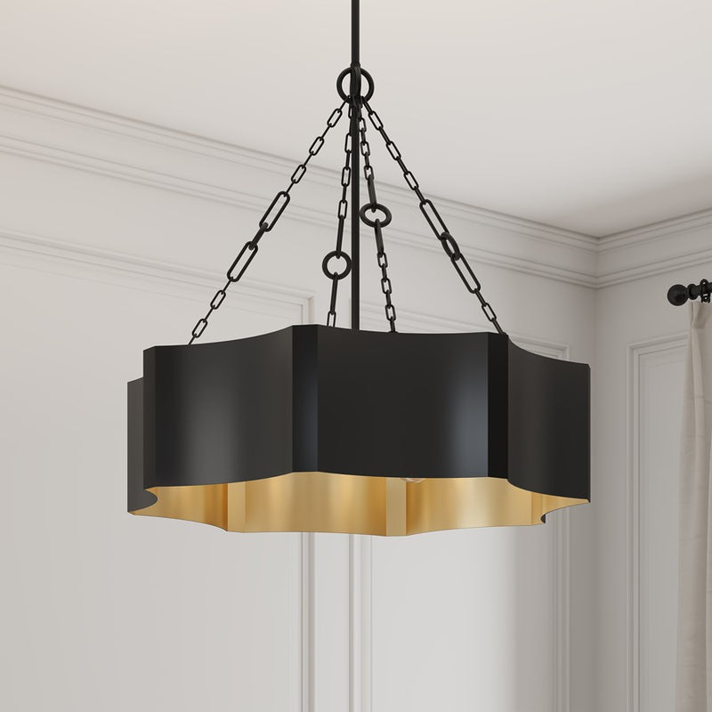 Millennium Lighting Ottavio 5 Light Pendant, Matte Black
