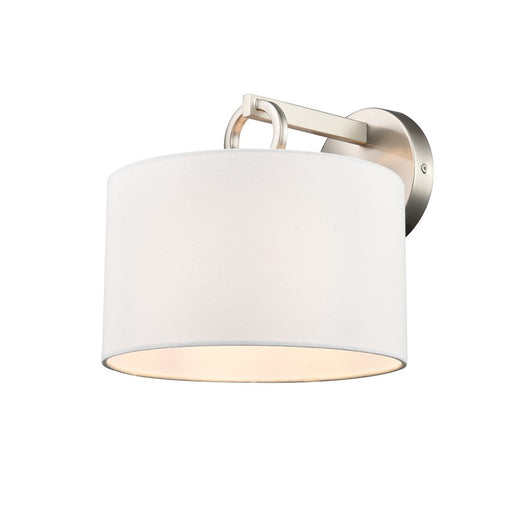 Millennium Lighting Braxstan 1Lt Wall Sconce, Brushed Nickel/Linen