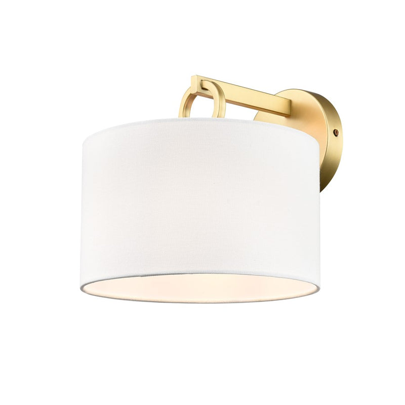 Millennium Lighting Braxstan 1Lt Wall Sconce, Vintage Brass/Linen