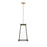 Millennium Milroe 1Lt Pendant, Brass/Opal glass with Etched outside - 21101-VB