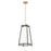 Millennium Milroe 1Lt Pendant, Brass/Opal glass with Etched outside