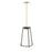 Millennium Milroe 1Lt Pendant, Brass/Opal glass with Etched outside